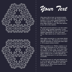 Vintage style brochure template design with modern art eastern elements and ornament, pages layouts in color, classic colors and creative solutions for design and decoration - postcard, menus and more