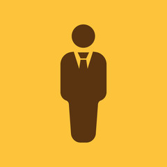 The business man icon. Avatar and user, men, gentleman symbol. Flat