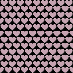 Valentine's seamless pattern with hearts