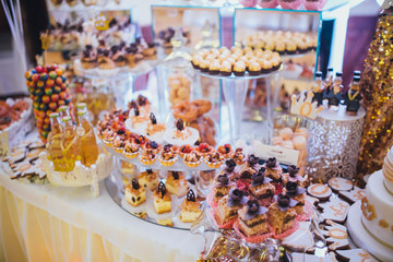 Buffet table with decor