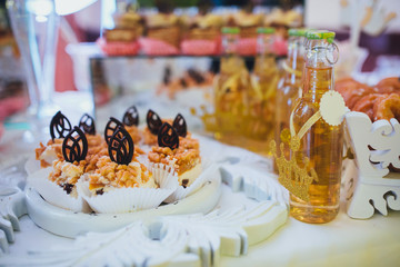 Buffet table with decor