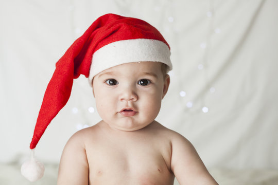 Bebe con gorrito de Papa Noel
