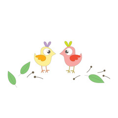 Fototapeta premium Little couple birds