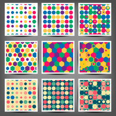 set of colored banners in modern style