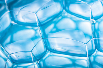 Foam blue bubble texture.