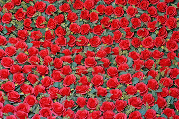 pile of red rose artificial flower