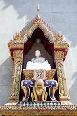 White monk sculpture