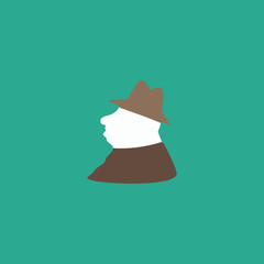 Man profile in hat icon