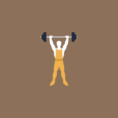 Strong man icon illustration of fitness