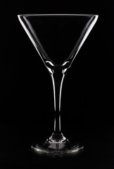 contour empty glass, silhouette in light on a black background