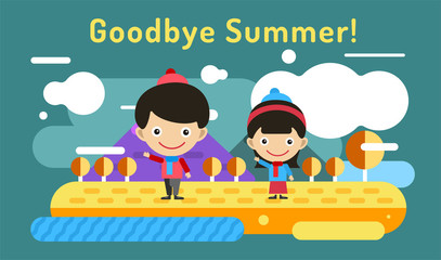 Autumn kids background