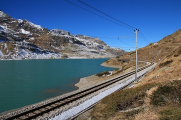 Scenery on the Bernina mountain pass