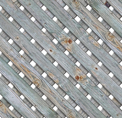 A lattice of old wooden slats