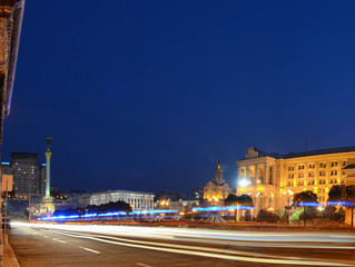 Fototapeta na wymiar Independence square, the main square of Kyiv