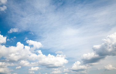 blue sky with cloud closeup