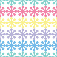 Seamless vector background with decorative snowflakes 