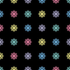 Seamless vector background with decorative snowflakes 