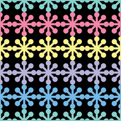 Seamless vector background with decorative snowflakes 