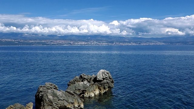 Beautiful pan along Rijeka, Croatia