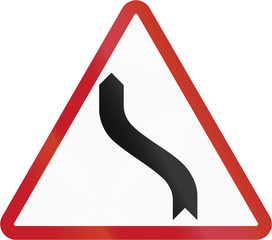 Road sign in the Philippines - Reverse Curve