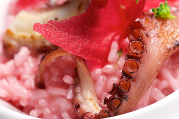Octopus risotto