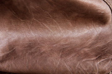 Leather with seams