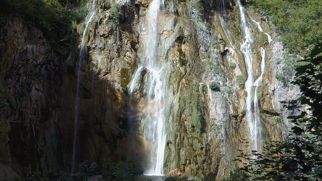 Beautiful Waterfalls at Plitvice National Park, Croatia