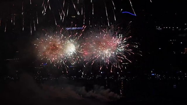 New Year firework in Pattaya firework festival, Thailand
