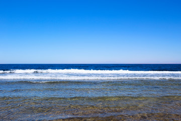 Beautiful sky and blue sea