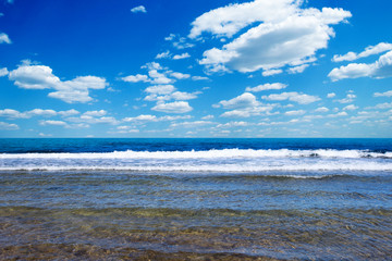 Beautiful sky and blue sea