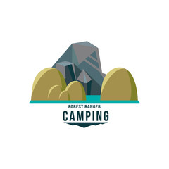 Naklejka premium Majestic mountain peak vector illustration 