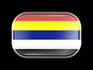 Taiwan Variant Flag. Rectangular Shape with Rounded Corners