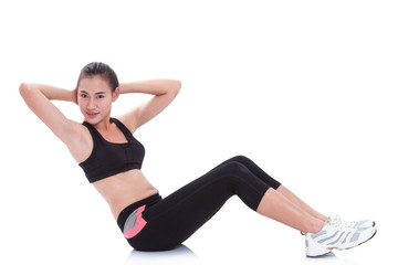 Sport woman stretching exercise. Fitness concept
