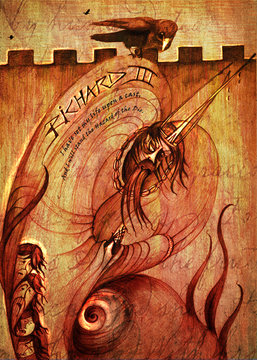 Richard 3rd - unique illustration for the classic play by William Shakespeare featuring the evil king.