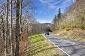 Road Winding Through the Smoky Mountains - Tennessee