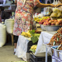 Oriental food - Osh market, Kyrgyzstan.