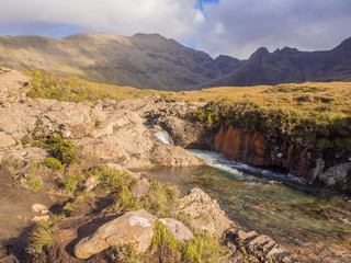 Fairy Pools waterfall, Isle of Skye, Inner hebrides, Scotland, UK