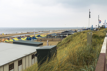 Zandvoort beach and dunes overview - obrazy, fototapety, plakaty