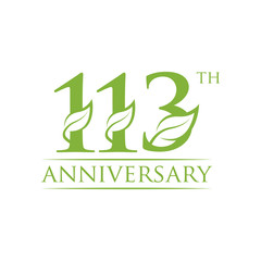 Fototapeta premium anniversary leaf green