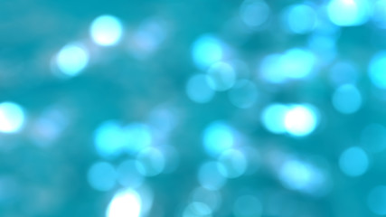 Abstract Blue Bokeh Background with Defocused Lights