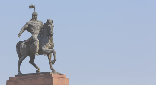  Monument Epic of Manas on Ala-Too Square. Bishkek