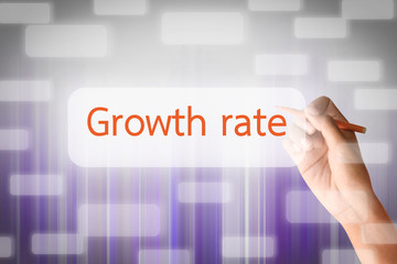 Human hand write on the screen