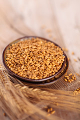 Wheat in plate.