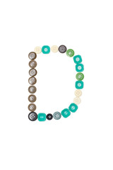 letter D made of colors buttons