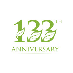 Fototapeta premium anniversary leaf green