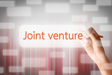 Human hand write on the screen