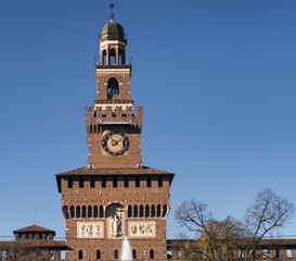 Fototapeta na wymiar Milan (Italy), Castello Sforzesco