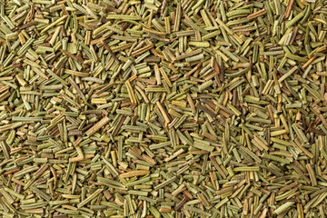 Close view of rosemary leaves seasoning