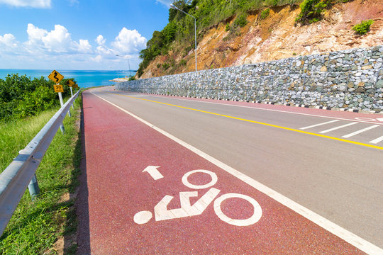 Bike Lane And Sea View