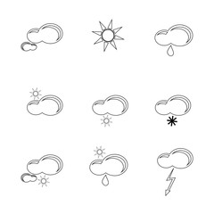 weather icon cartoon vector